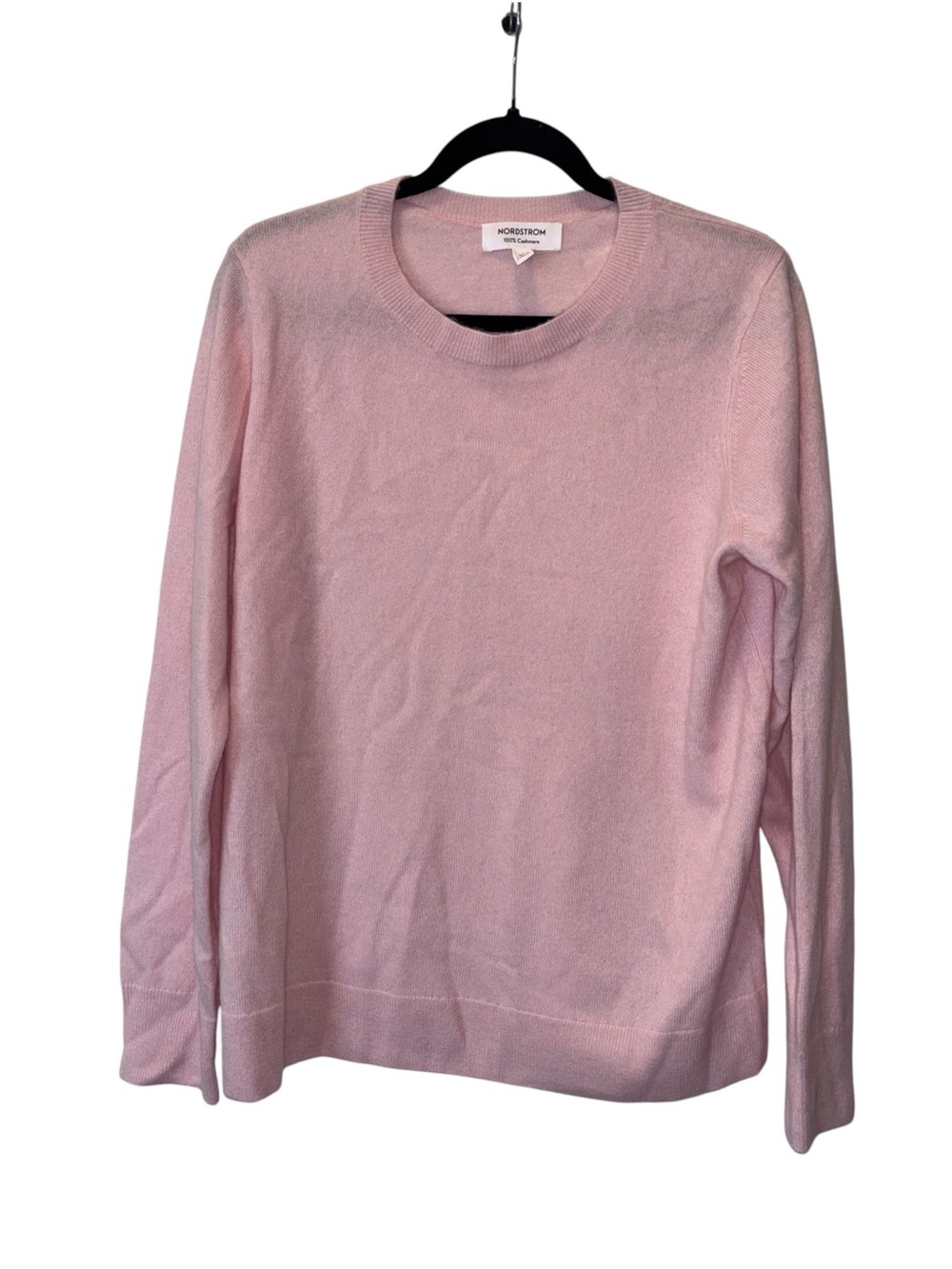 Nordstrom Light Pink 100% Cashmere Crewneck Long Sleeve Sweater Size XXL - Picture 2 of 12